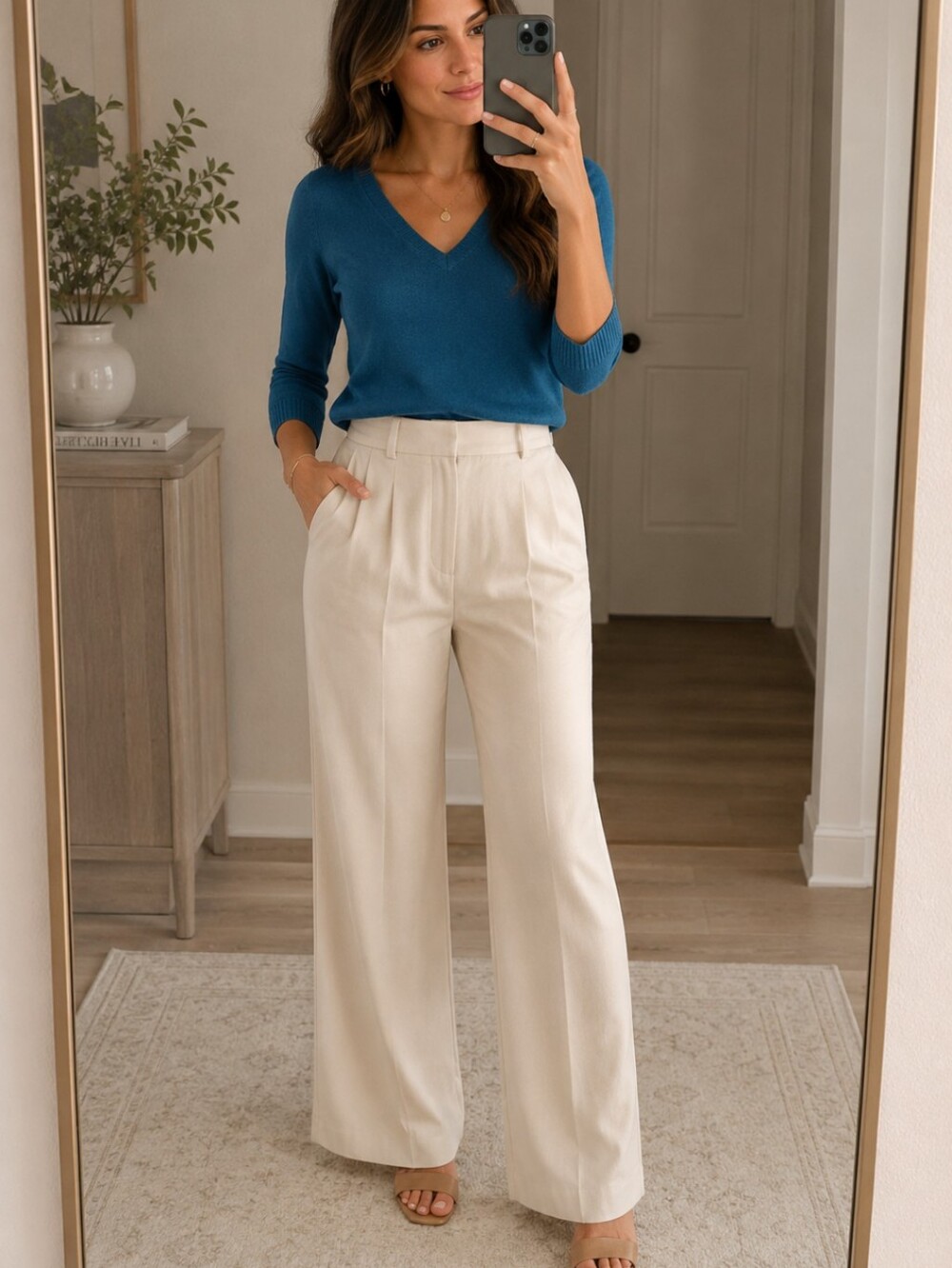 NWT Karen Scott Luxe Soft V-neck Sweater